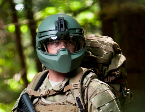 The HEaDS UP ATO developmental helmet features a conformal battery to power accessories such as Night Vision Devices, Lights, and Cameras that can be positioned on the helmet itself.