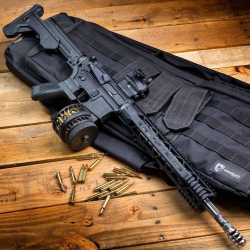 Slide Fire equipped rifle